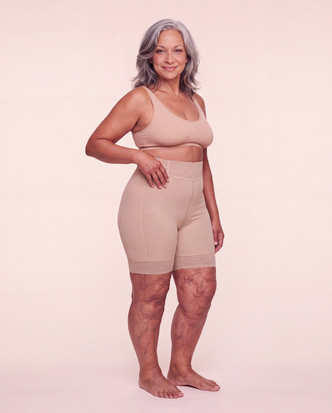 Faja Corta Compress nude, vista frontal