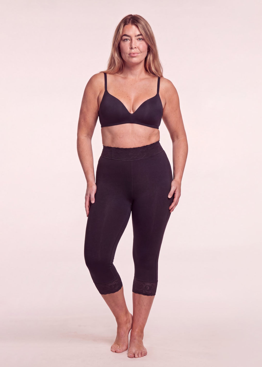 Faja Lipedema Compress negra, vista frontal
