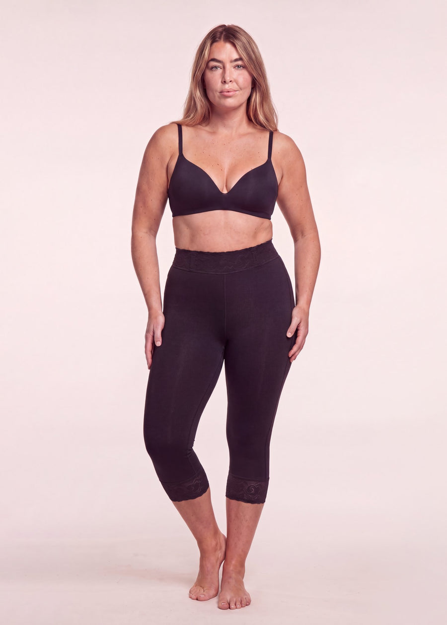 Faja Lipedema Compress negra, vista frontal