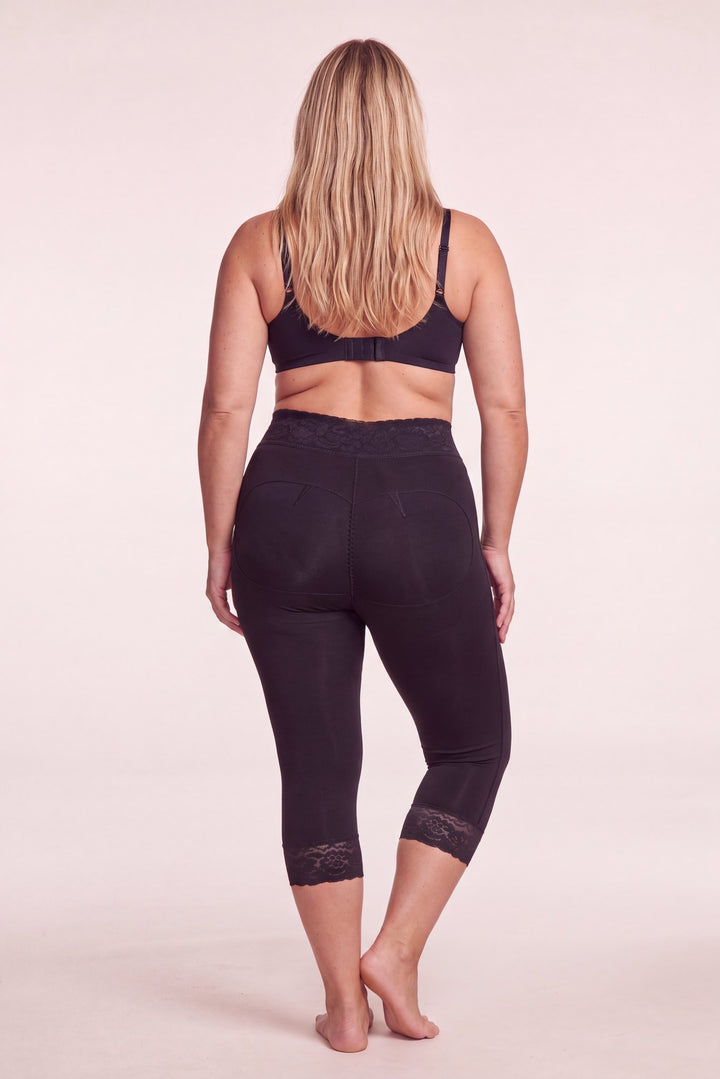 Faja Lipedema Compress negra, vista posterior