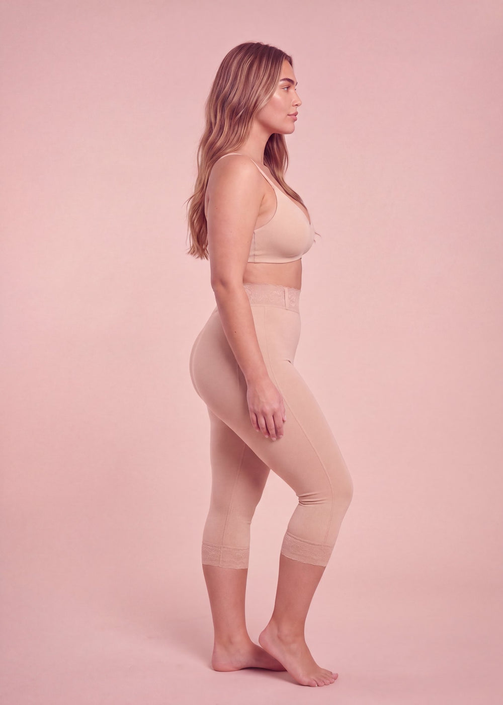 Faja Lipedema Compress nude, vista de perfil