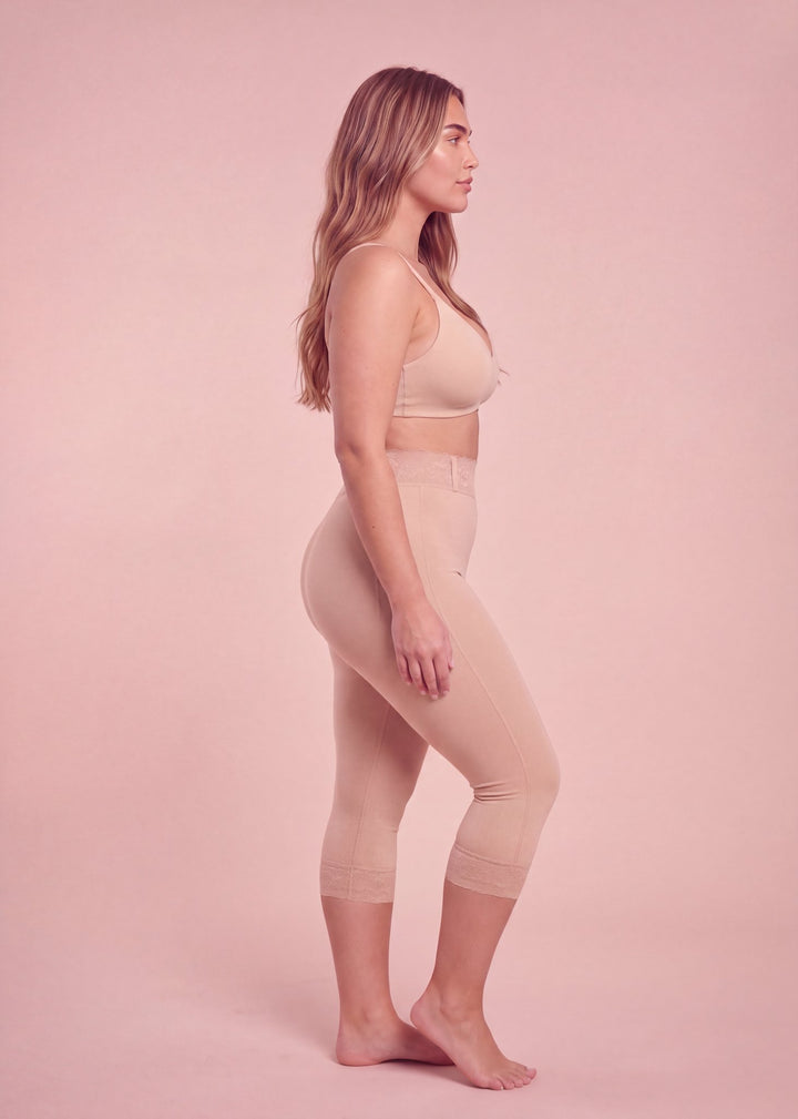 Faja Lipedema Compress nude, vista de perfil
