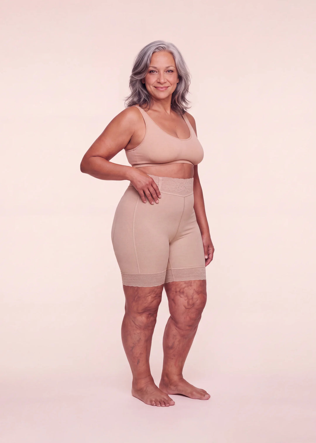 Faja Corta Compress nude, vista frontal