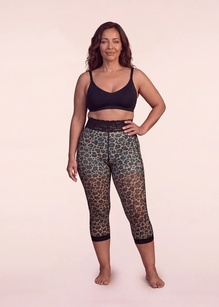 Faja larga de compresión animal print Paloma Sahid, vista frontal