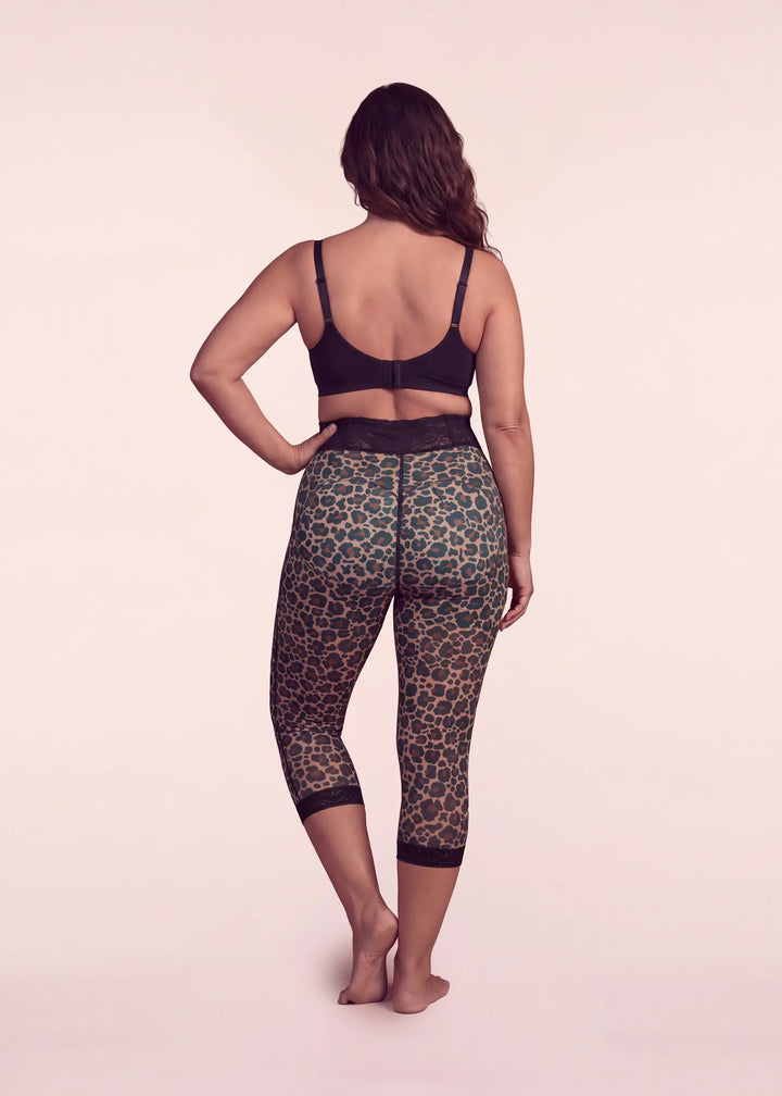 Faja larga de compresión animal print Paloma Sahid, vista posterior