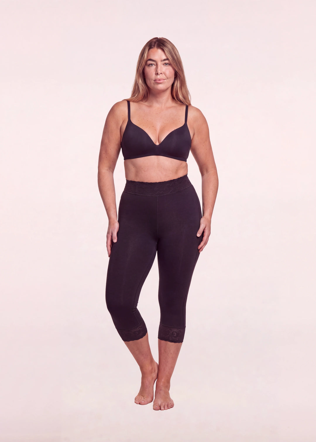 Faja Lipedema Compress negra, vista frontal