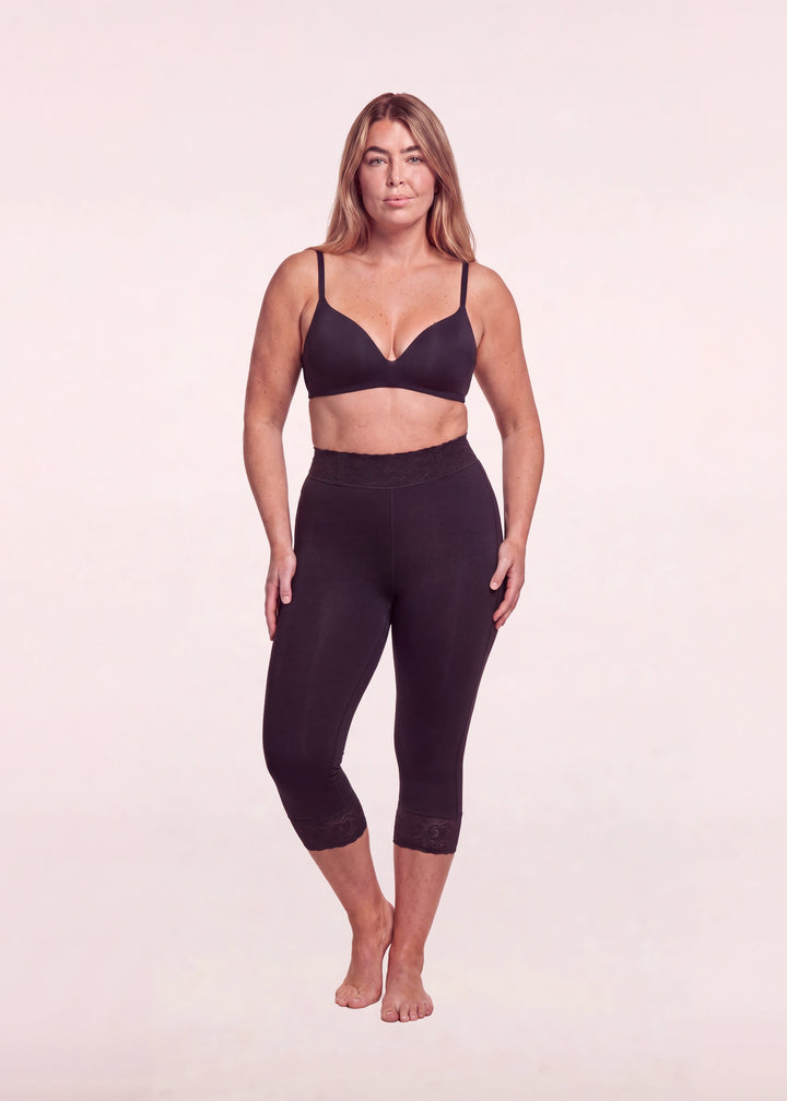 Faja Lipedema Compress negra, vista frontal