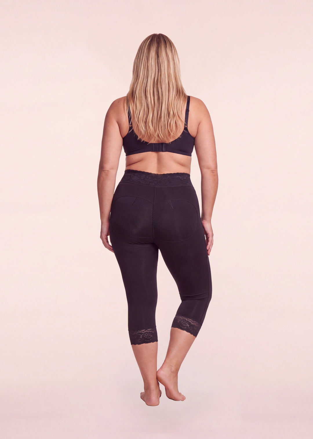 Faja Lipedema Compress negra, vista posterior