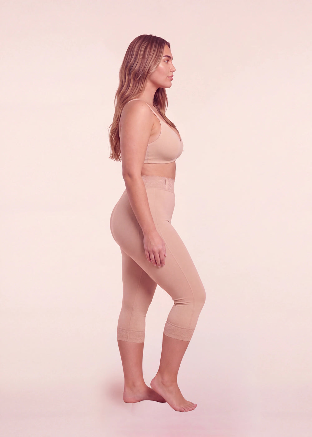 Faja Lipedema Compress nude, vista de perfil