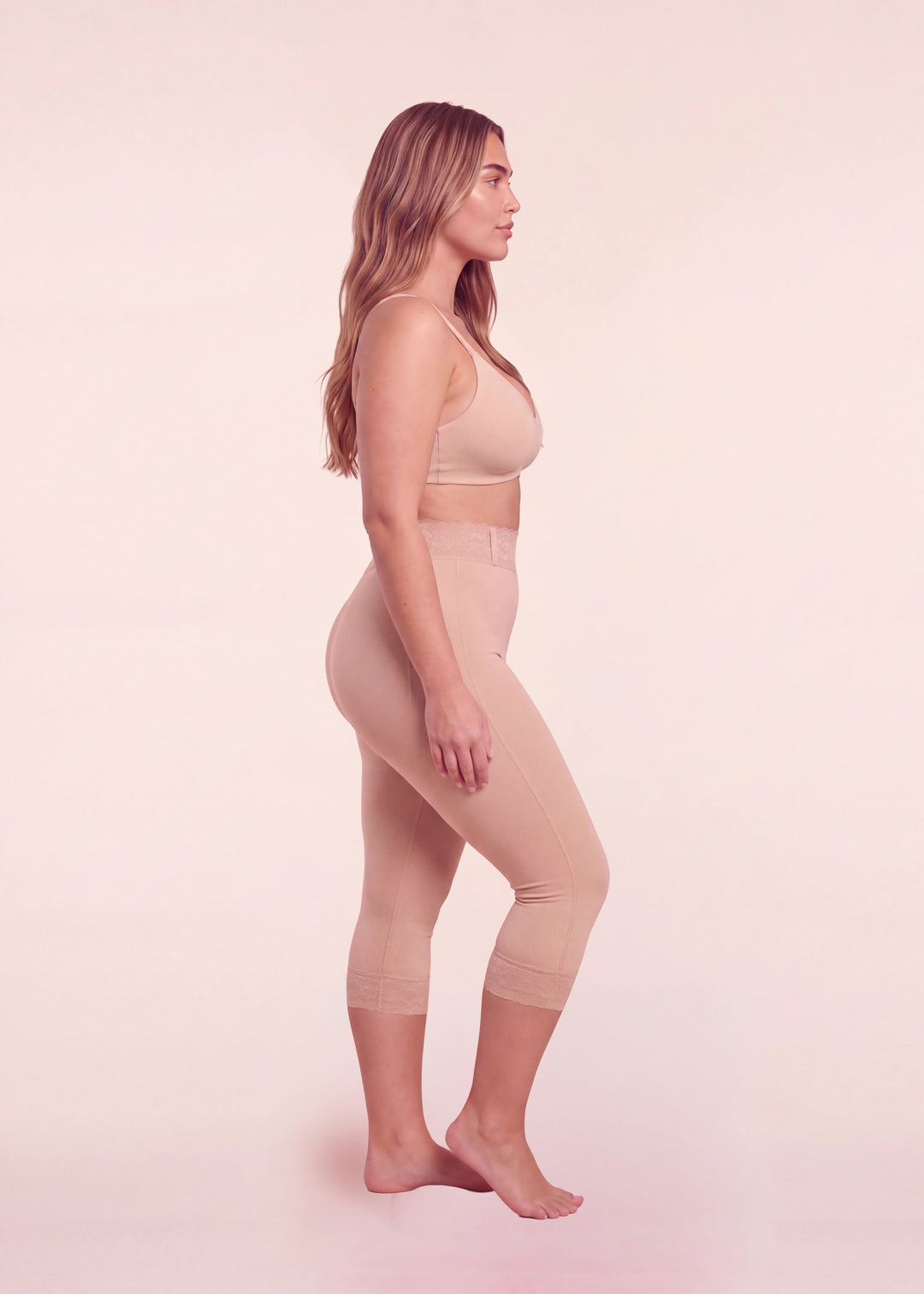 Faja Lipedema Compress nude, vista de perfil